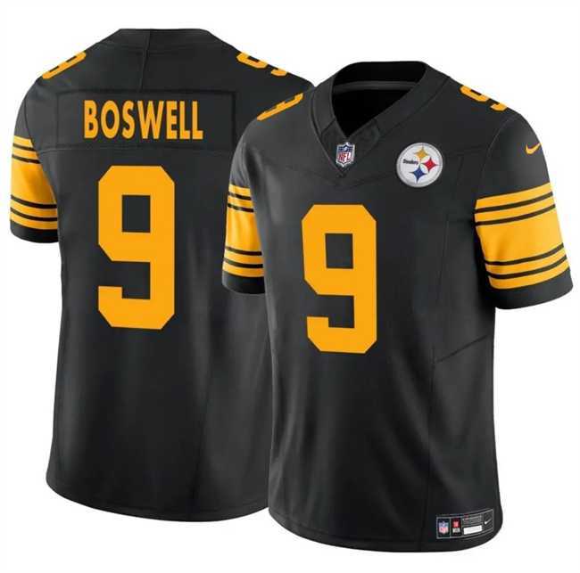 Men & Women & Youth Pittsburgh Steelers #9 Chris Boswell Black 2024 F.U.S.E. Color Rush Limited Stitched Jersey